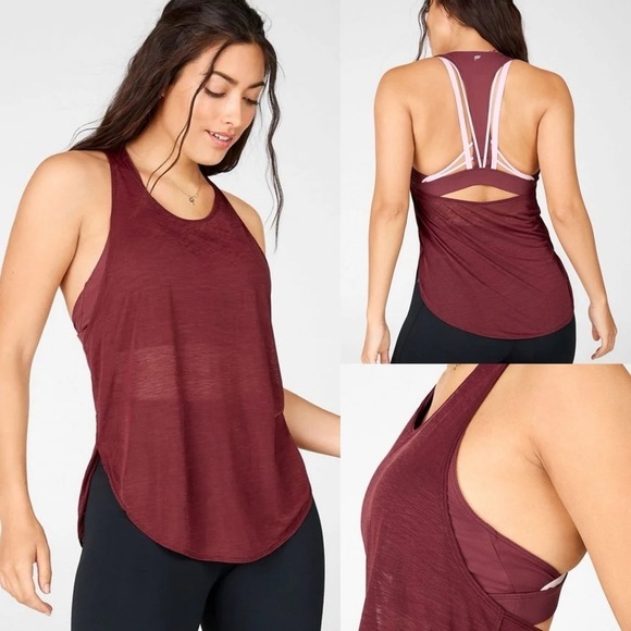 Fabletics | Boost Built In Bra Tank Moisture Wicking Removeable Cups - Picture 1 of 6